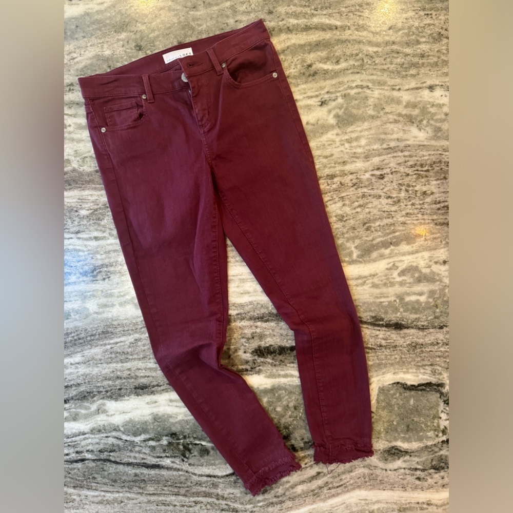 Red LOFT “Modern Skinny” Jeans Women’s Size 0/25